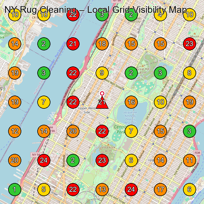 NY Rug Cleaning Carpet Cleaning Service GeoGrid ranking map for None